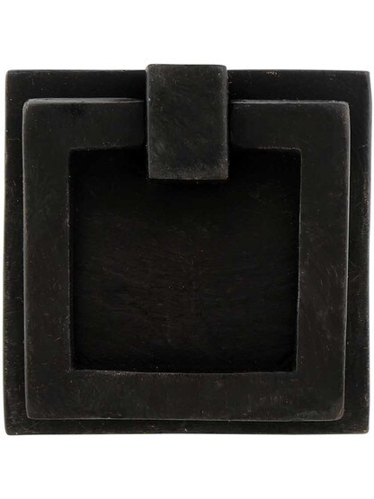 Square Bronze Ring Pull in Dark Bronze.
